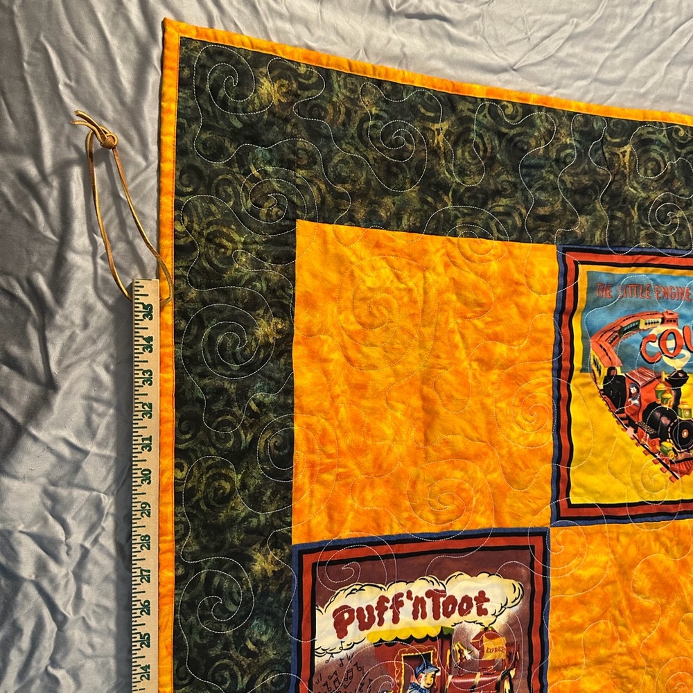 Colorful Chocolate Train Child’s Quilt - Picture 4 of 8